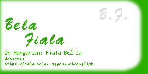 bela fiala business card